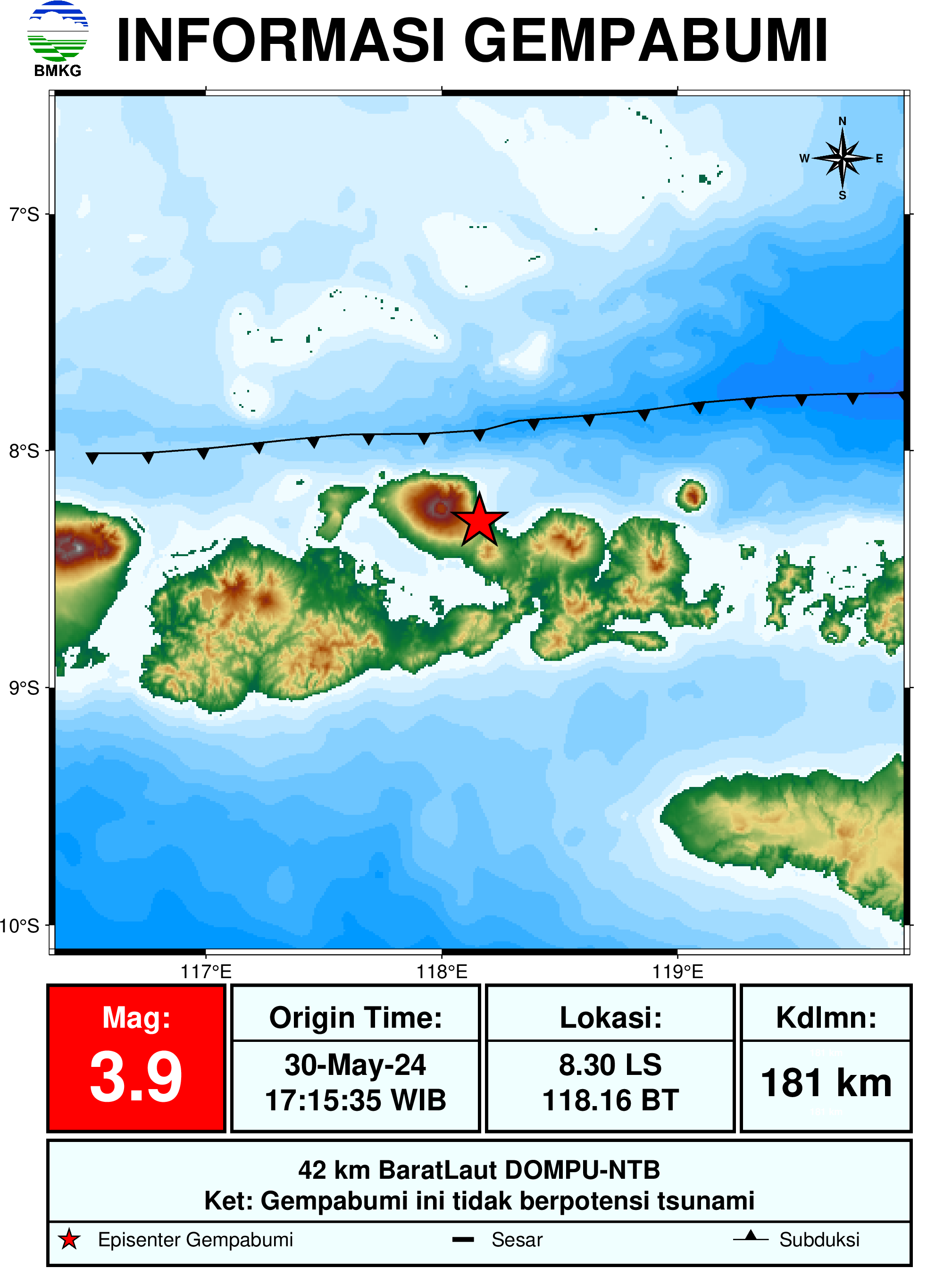 informasi gempa bumi region 3